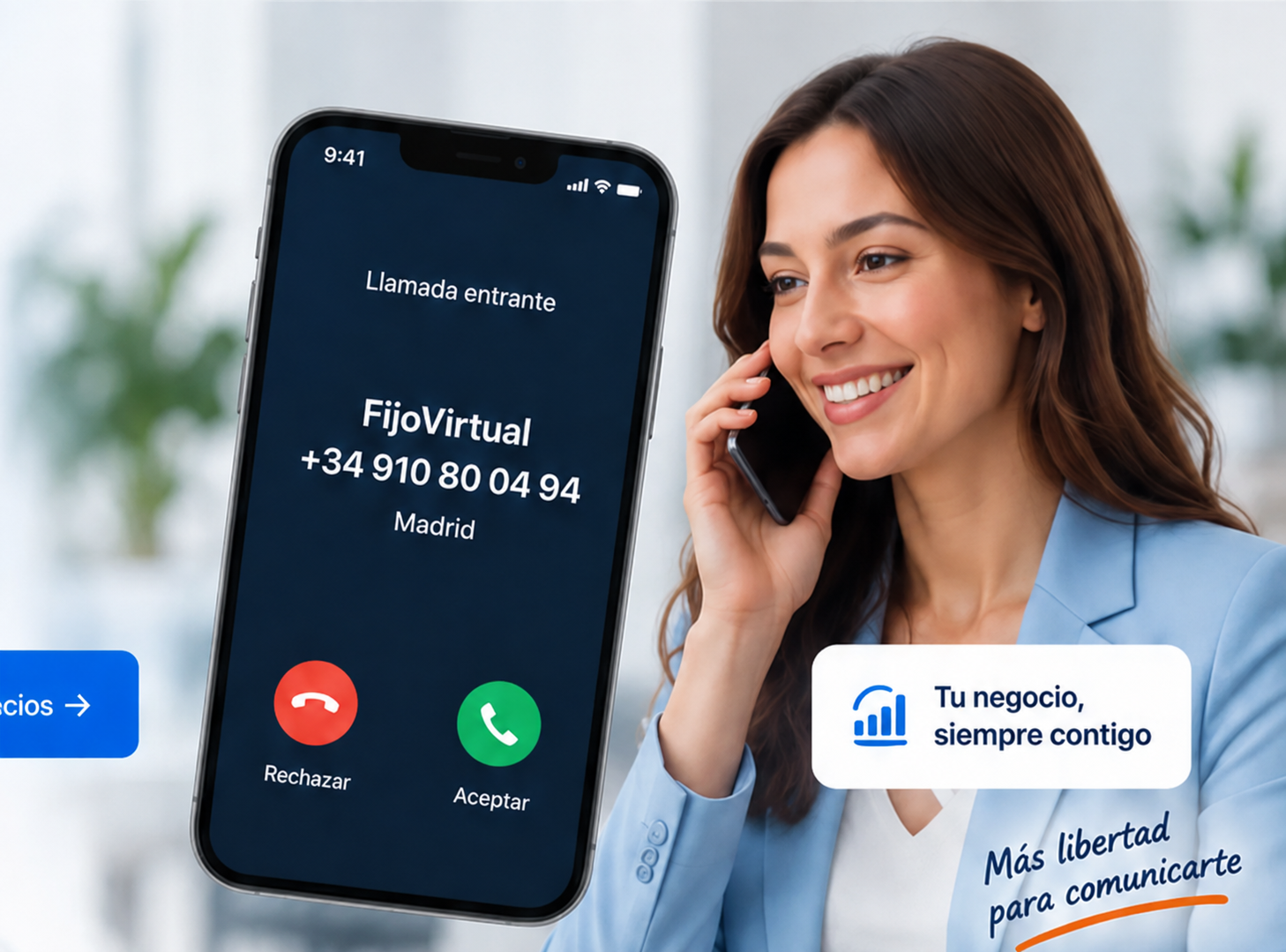 Recibe las llamadas de tu número fijo de Madrid +34 910 80 04 94 directamente en el móvil