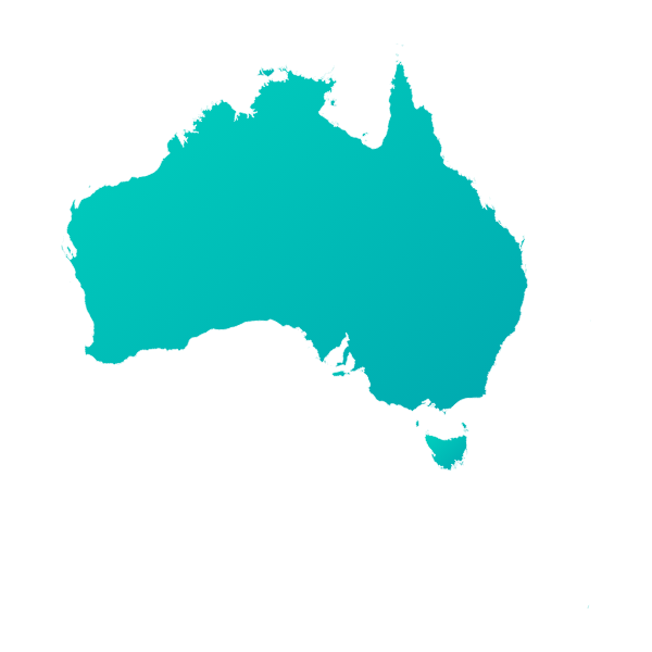 Silueta geográfica principal de Australia