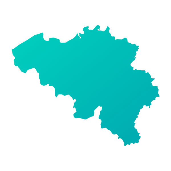 Silueta geográfica principal de Bélgica
