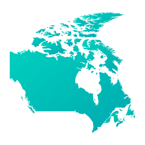 Silueta geográfica principal de Canadá