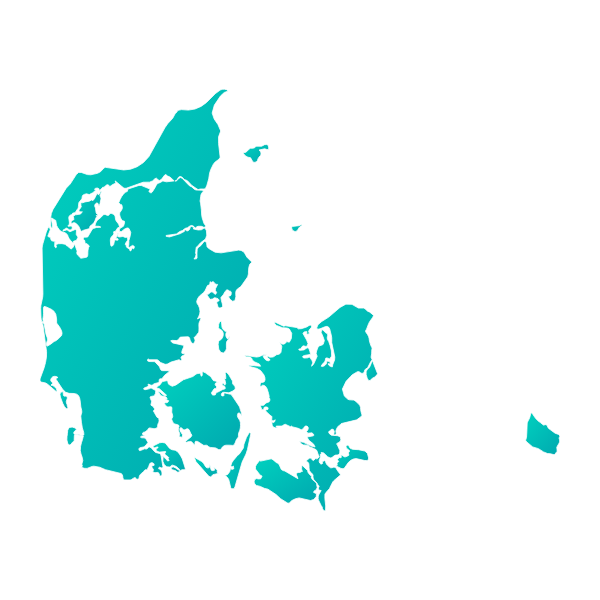 Silueta geográfica principal de Dinamarca