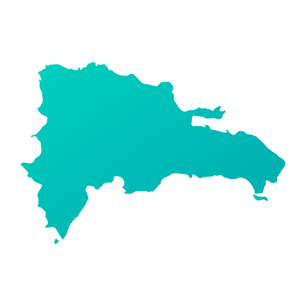Silueta geográfica principal de República Dominicana