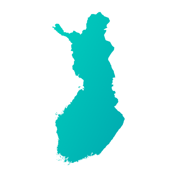 Silueta geográfica principal de Finlandia