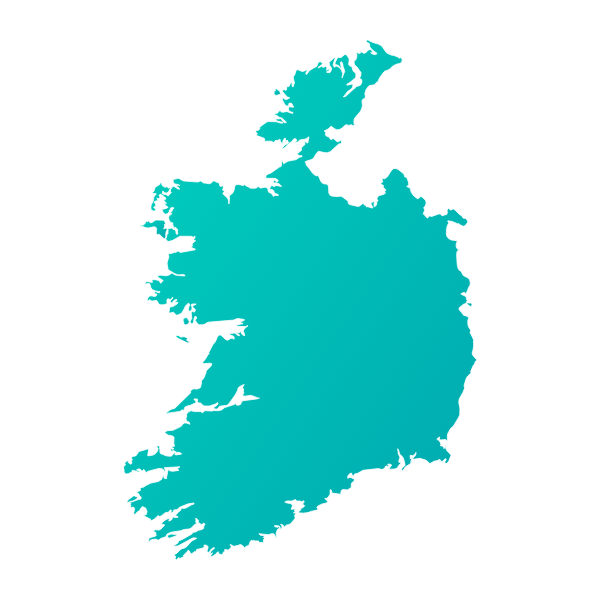 Silueta geográfica principal de Irlanda