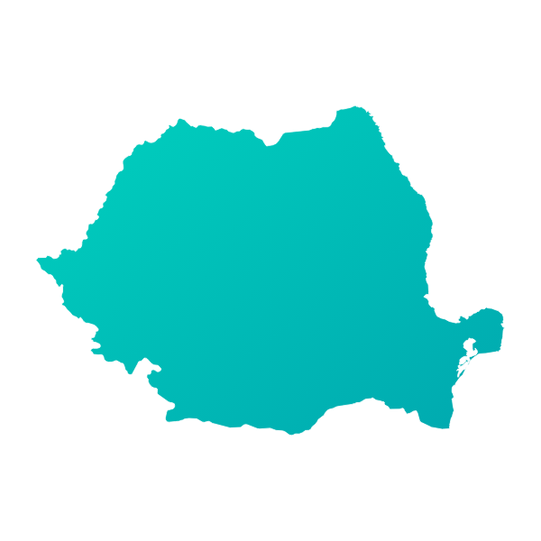Silueta geográfica principal de Rumanía