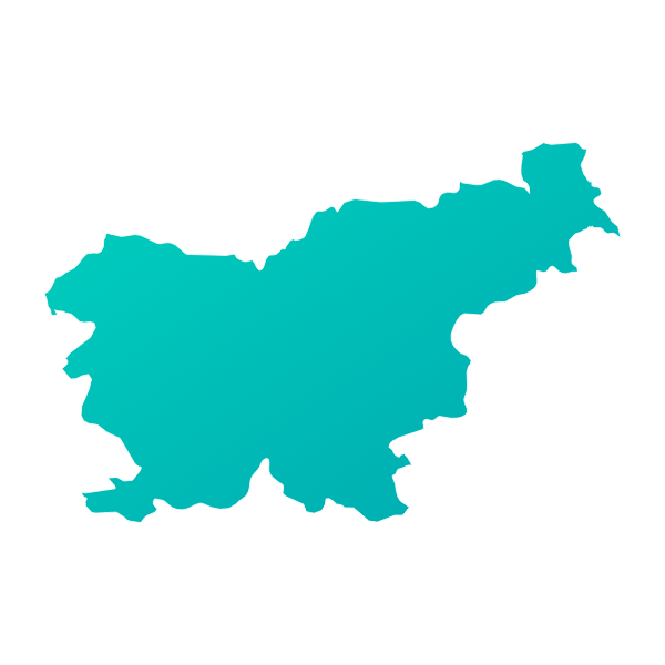 Silueta geográfica principal de Eslovenia