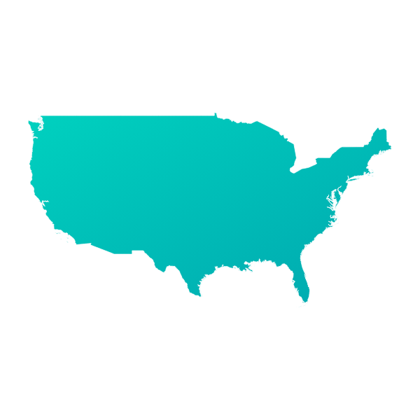 Main geographical outline of United States