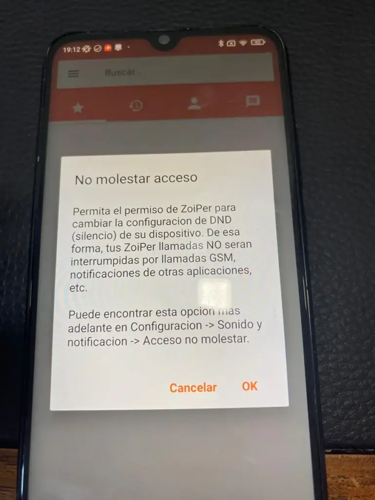 El acceso a «No molestar» puede configurarse ahora o más adelante.